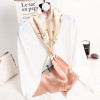 100% Real Silk Skinny Scarf For Women Twill Ribbon Bag Scarves Neckerchief Twill Silk Scarf Printed Headband Scarves Bufanda|Women's Scarves|