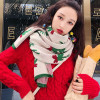 Winter Christmas Scarf Women Cute Thick Bufanda Shawls Wraps Pashmina Ladies Warm Echarpe Red Knitted Scarves Foulard Femme|Women's Scarves|