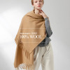 Women Wool Scarf Warm Shawl Foulard Femme Pashmina 100% Pure Wool Stole Cape Oversize Wraps Scarf For Ladies Solid Blanket Scarf|Women's Scarves|
