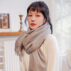 100% Wool Scarves for Women Winter Scarf Grey Warm Luxury Echarpe Tassel Shawl Warp Cashmere Scarf Ladies Foulard Femme Stole|Women's Scarves|