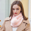 Winter 100% Genuine Real Rex Rabbit Fur Scarf Women Warm Echarpe Femme Thicken Fur Imitation Bufanda White Down Scarf With Ball|Women's Scarves|