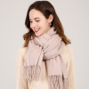 100% Wool Women Scarf Soft Warm Tassels Large Shawl for Ladies Solid Winter Real Wool Wraps Blanket Scarf Cashmere Echarpe|Women's Scarves|