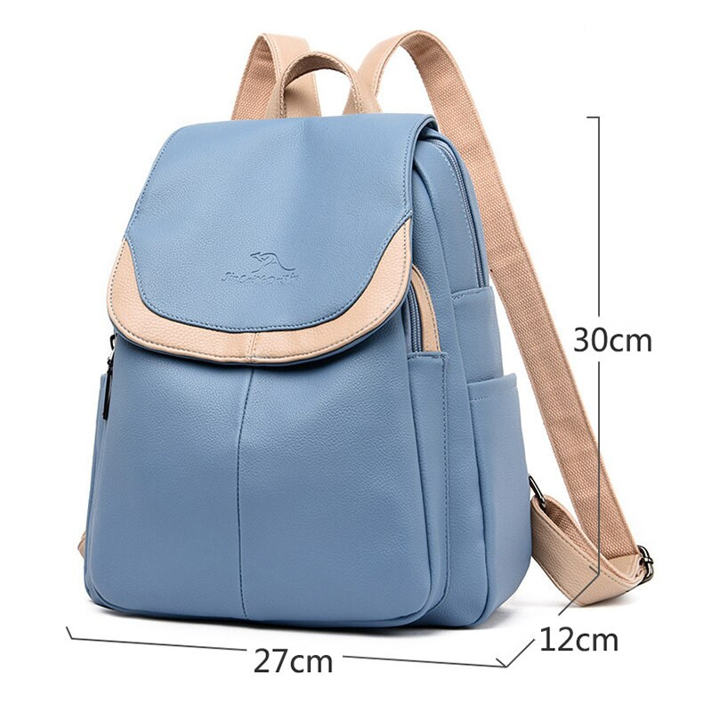 ladies soft leather backpack
