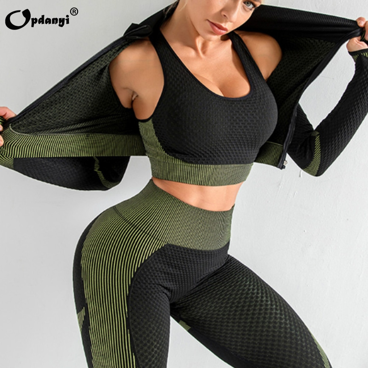 Seamless Sport Suit Women Fitness 2pcs Yoga Set Workout Clothes