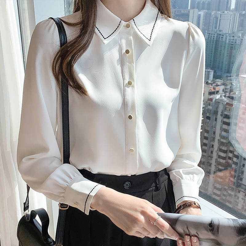 Chiffon Blouse Women Spring 2021 