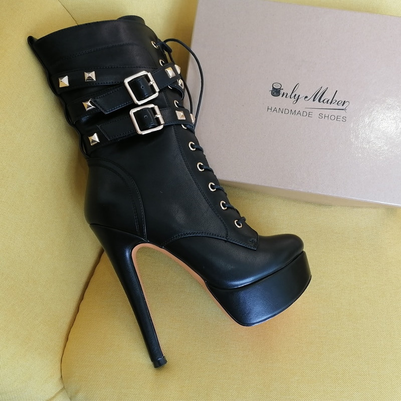 thin heel booties