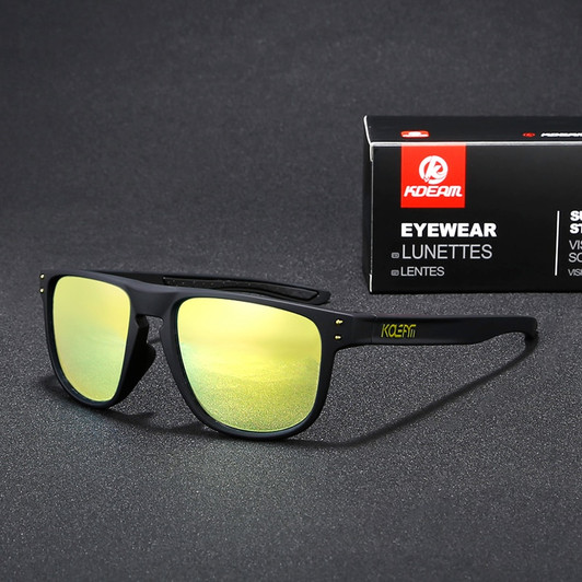 KDEAM Star Creation TR90 Sunglasses Men Straight Titanium Frame Eyeglass Polarized Sun Glasses For All Occasions|Men's Sunglasses|