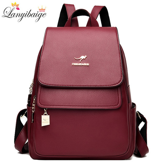 2021 New Designer Backpack Women High Quality Pu Leather Backpack Large Capacity School Bags for Girls Large Travel Backpack| |