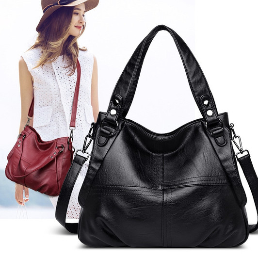 High Quality Leather Handbag Casual Crossbody Bags for Women 2020 Ladies Luxury Designer Tote Bag High Capacity Shoulder Bag Sac| |