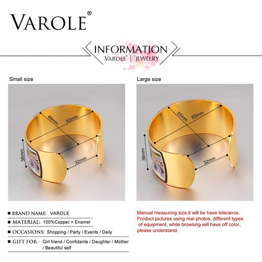 VAROLE Top Quality 100% Copper Opening Color Enamel Love Bangle Bracelets & Bangles Pulseiras Women Fashion Jewelry pulsera|love bracelet|bracelets & banglesbangle love bracelet