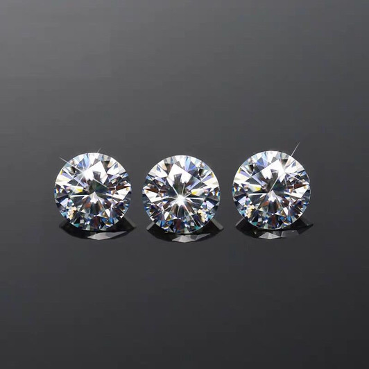 Loose Moissanite 1CT 6.5MM D Color VVS Excellent Round Cut Lab Diamond Test Passed With Certificate For Jewelry Making Wholesale|Loose Diamonds & Gemstones|