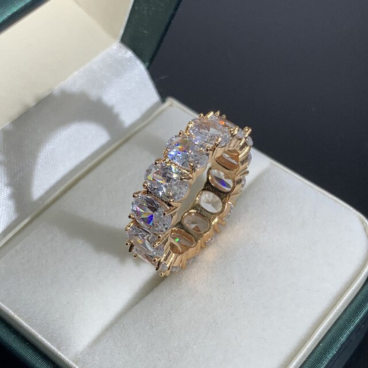 LUALA New Rainbow Rings Engagement Wedding Band Rings For Women Colorful Oval Zircon Ring Fashion Finger Accessories|Rings|