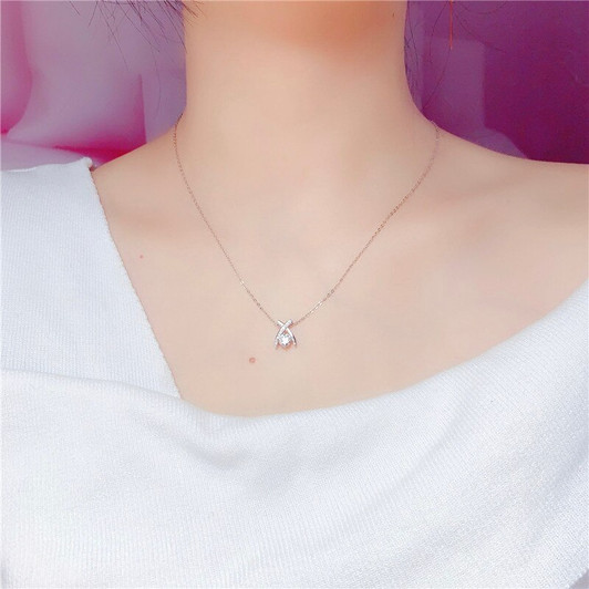 LeeChee Moissanite Pendant 0.5CT 1CT 2CT VVS Lab Diamond with Certificate 925 silver necklace for women Wedding Party Jewelry|Pendants|