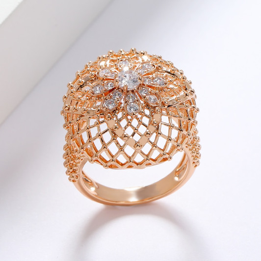 LUALA Trendy Ball Big Statement Ring for Women Cubic Zircon Finger Rings Beads Charm Ring Bohemian Beach Jewelry Accessories|Engagement Rings|