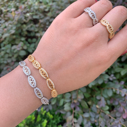 LUALA 2020 NEW Jewelry set for Women Micro Pave CZ Bracelets Ring Sets Wedding Paty Jewelry Set Wholesale Free Shipping|Jewelry Sets|