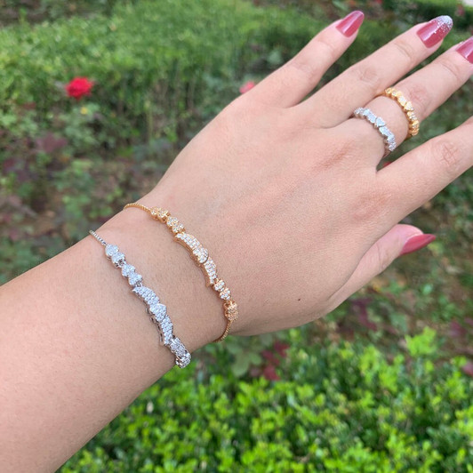 LUALA New arrival Cute Angel Wings Jewelry Set for Women Micro Pave Zircon Adjustable Bracelet Ring Sets Fashion Jewelry|Jewelry Sets|