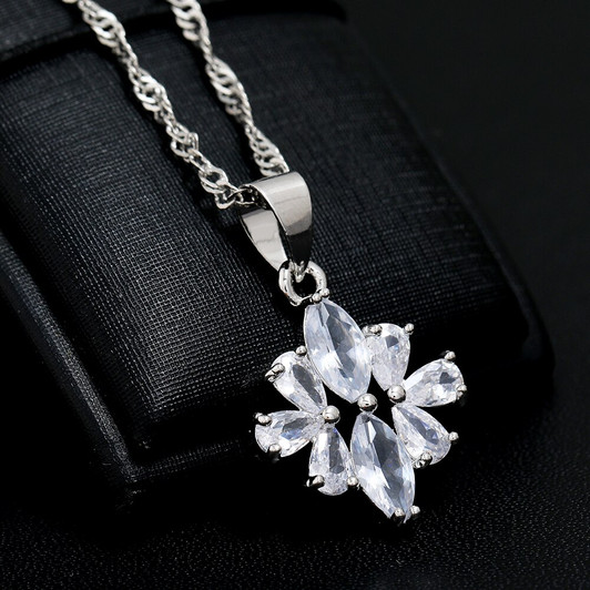 LUALA Silver Color Bridal AAA Zirconia Jewelry Sets For Women Earring Pendant Rings Luxury Wedding Party Jewelry No Fade|Jewelry Sets|