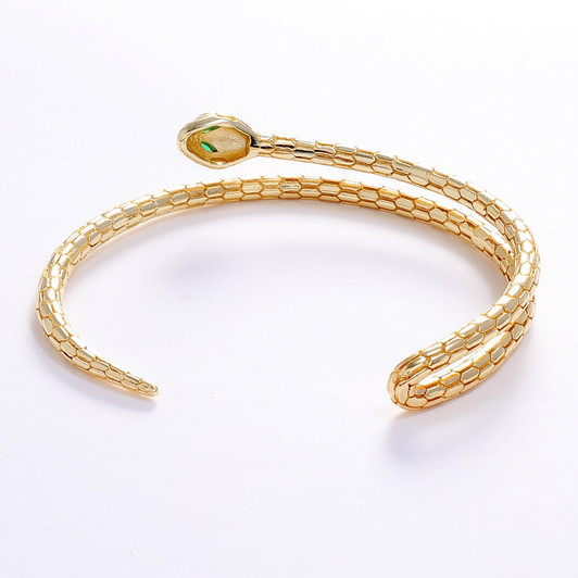 LUALA 2021 European and American Fashion Copper 4 Style Adjustable Cuff Snake Bangle Cubic Zircon Jewelry For Women Girls|Bangles|