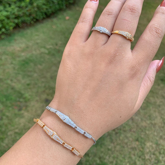 LUALA Classic Fashion White AAA Zirconia Bracelet Ring Set For Women Fashion Jewelry Set Wholesale Gift New Hot Sale|Jewelry Sets|