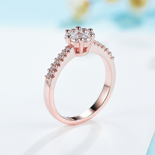 Kuololit 9K Rose Gold Moissanite Ring for Women Sterling 925 Silver Solitaire Ring Wedding Band Engagement Gifts 2021 New|Rings|