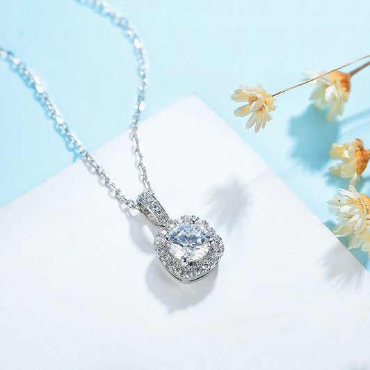 Kuololit 1CT 14K 10K 925 silver Moissanite Gemstone Pendant For Women Round 6.5mm VVS lab diamonds Luxury Necklace Fine Jewelry|Pendants|