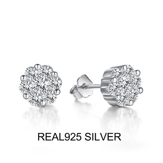 Kuololit Solid 14K 9K 585 Rose Gold Moissanite Stud Earrings for Women Pure 925 Sterling Silver серьги Jewelry for Engagement|Stud Earrings|