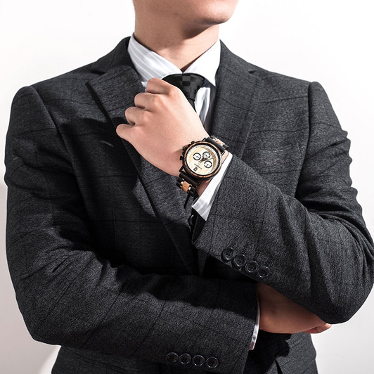 Relogio Masculino BOBO BIRD Wooden Watch Men Top Brand Luxury Stylish Chronograph Military Watches in Wooden Box reloj hombre|Quartz Watches|