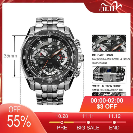 Casio watch Edifice watch men brand luxury quartz Waterproof Chronograph men watch racing Sport military Watch relogio masculino|watch quartz|watch casiowatch casio watches