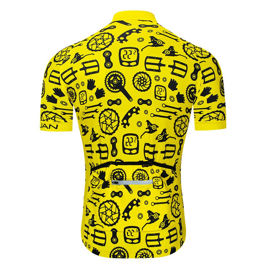 Keyiyuan Men's Cycling Jersey Yellow Short Sleeve Top|Cycling Jerseys|
