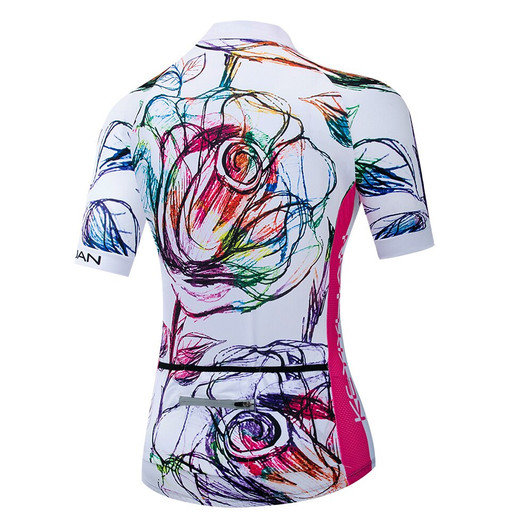 2019 Keyiyuan Summer New Road Racing Bike Riding Equipment Quick Dry Breathable Women Color Rose Short Sleeve Top|Cycling Jerseys|