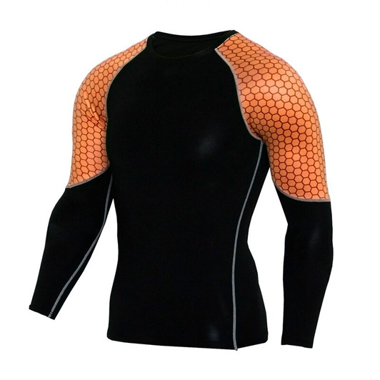 Detector Mens Compression Long Sleeves Shirts Bodybuilding Skin Tight Jerseys Exercise Workout Clothings Fitness Sportswear|men compression skin|sportswear men sportswear clothing