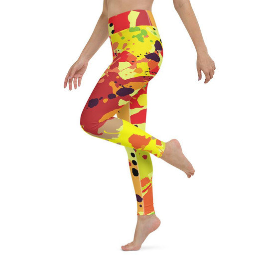 Paint Splash High Waist Yoga Leggings-DELETED-1608574143