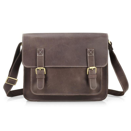 Men's High Quality Leather Briefcase (Dark brown)