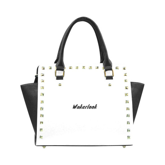 White Rivet Shoulder Wakerlook  Handbag-DELETED-1613783758