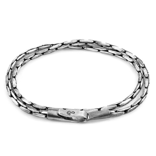 Mizzen Double Sail Silver Chain Bracelet Mizzen Double Sail Silver Chain Bracelet