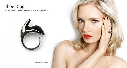 Inspirations Shoe Ring (Inspired by Elsa Schiaparelli's Shoe Hat)-DELETED-1612377072