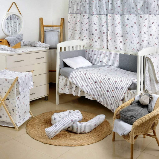 Sail Away Nautical Sail Boat Crib Bedding-DELETED-1611904481