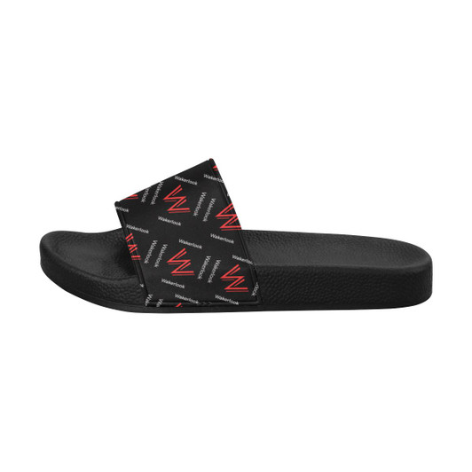 Wakerlook Design Men's Black Slide Sandals-DELETED-1613783446