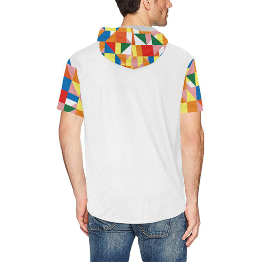 Wakerlook Shape triangle Men's Short Sleeve Hoodie-DELETED-1611792874