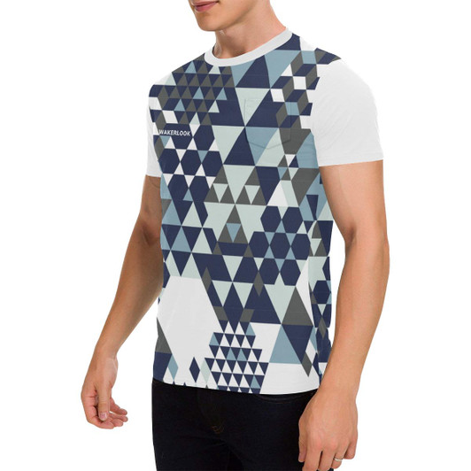 Blue Men's All Over Print Patch Pocket T-Shirt-DELETED-1611791957