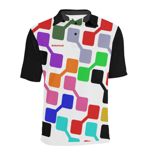 Wakerlook Colored Men's All Over Print Polo Shirt-DELETED-1611792393