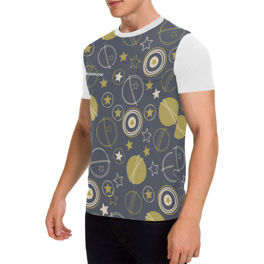 Stars earth moon Men's Patch Pocket T-Shirt-DELETED-1611792353