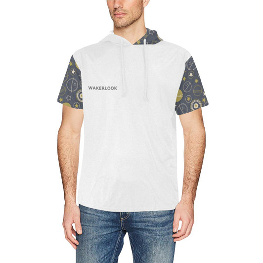 Stars earth moon Men's Short Sleeve print  Hoodie-DELETED-1611792358