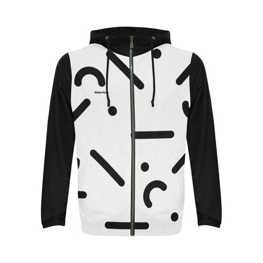 Wakerlook Digital Men's Print Full Zip Hoodie-DELETED-1611792710