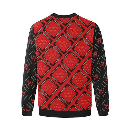 Fashion Red and Black Wakerlook Print Fuzzy Sweatshirt-DELETED-1611792001