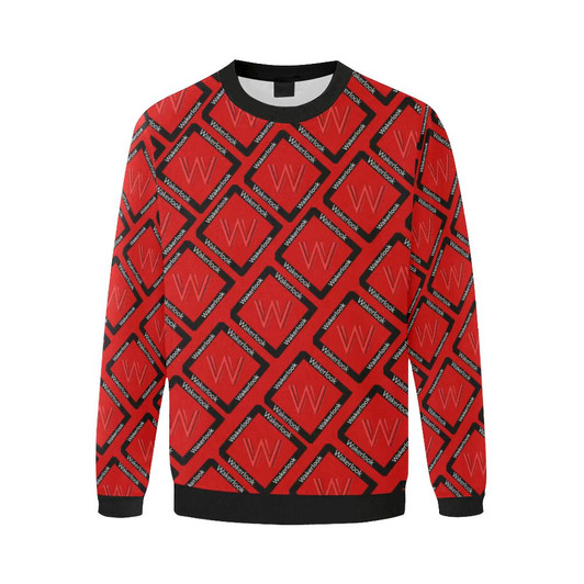 Red Fashion Wakerlook Print Fuzzy Sweatshirt-DELETED-1611792229
