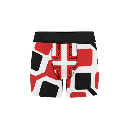 Men's Red and Black Wakerlook Print Boxer Briefs-DELETED-1611792132