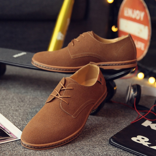 2017 Hot Sale Fashion Men Suede Leather Casual Shoes men spring autumn tide brand Designer Casual Men Shoes Lace Up Shoes Men|shoes australia|shoe containershoe doodles