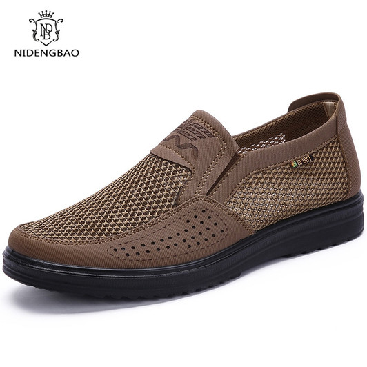 38 48 Men's Casual Shoes Men Brand Summer Style Mesh Flats Shoes For Men Loafers Leisure Shoes Breathable Comfortable Footwear|Men's Casual Shoes|