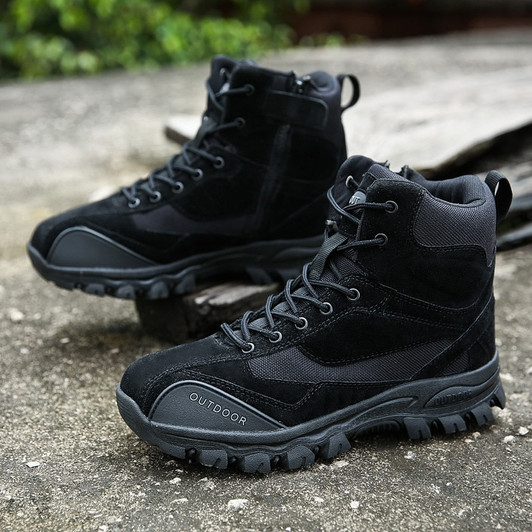 Tactical Military Boots Men Genuine Leather US Army Hunting Trekking Camping Mountaineering Winter Work Shoes Zapatos Hombre|Basic Boots|
